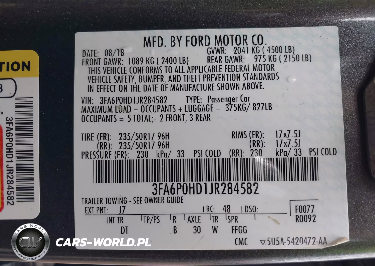 2018 Ford Fusion Se VIN:3FA6P0HD1JR284582 - 9