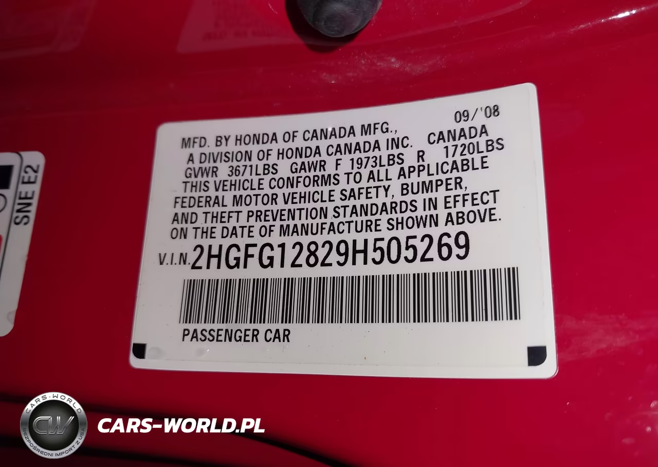 2009 Honda Civic Ex VIN:2HGFG12829H505269 - 9