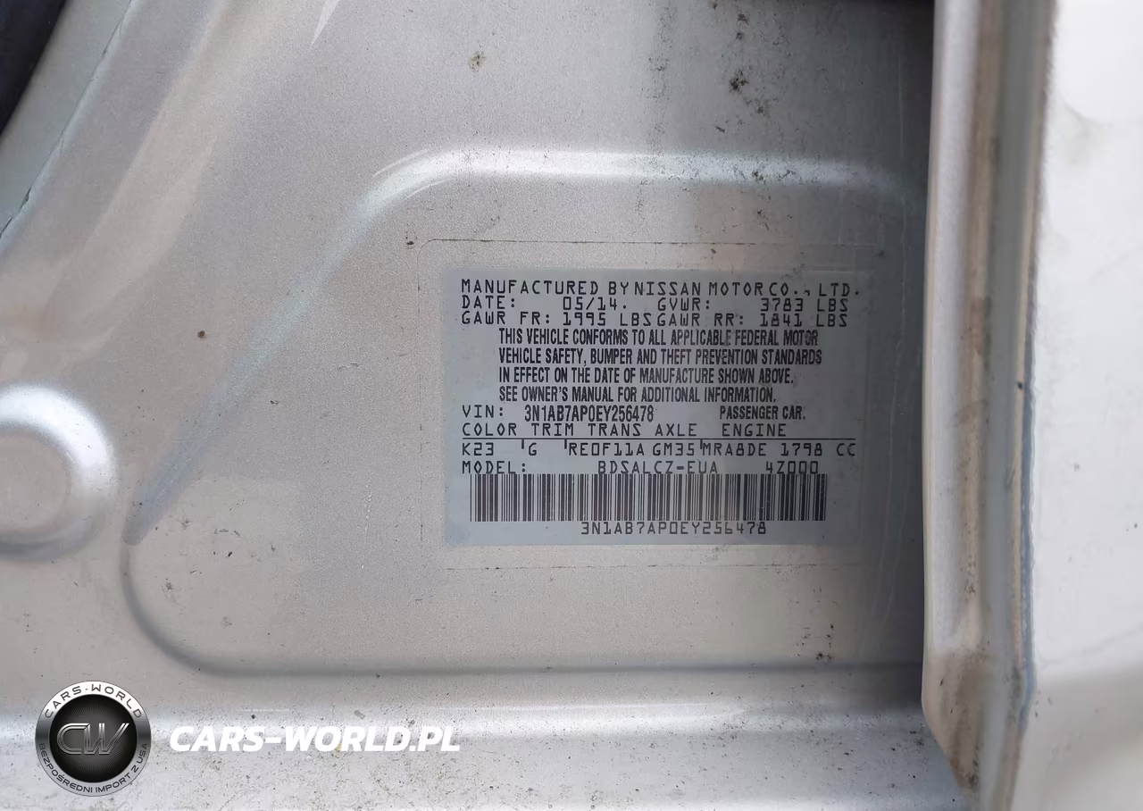 2014 Nissan Sentra S VIN:3N1AB7AP0EY256478 - 9