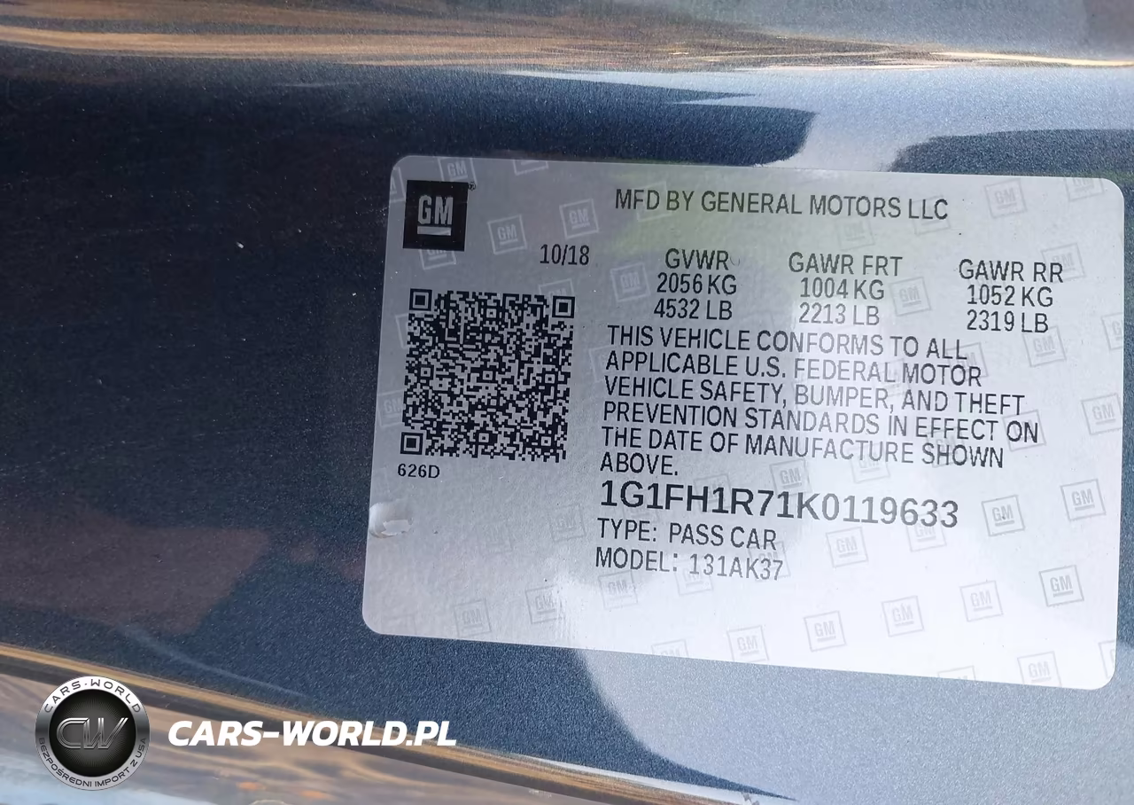 2019 Chevrolet Camaro 2Ss VIN:1G1FH1R71K0119633 - 9