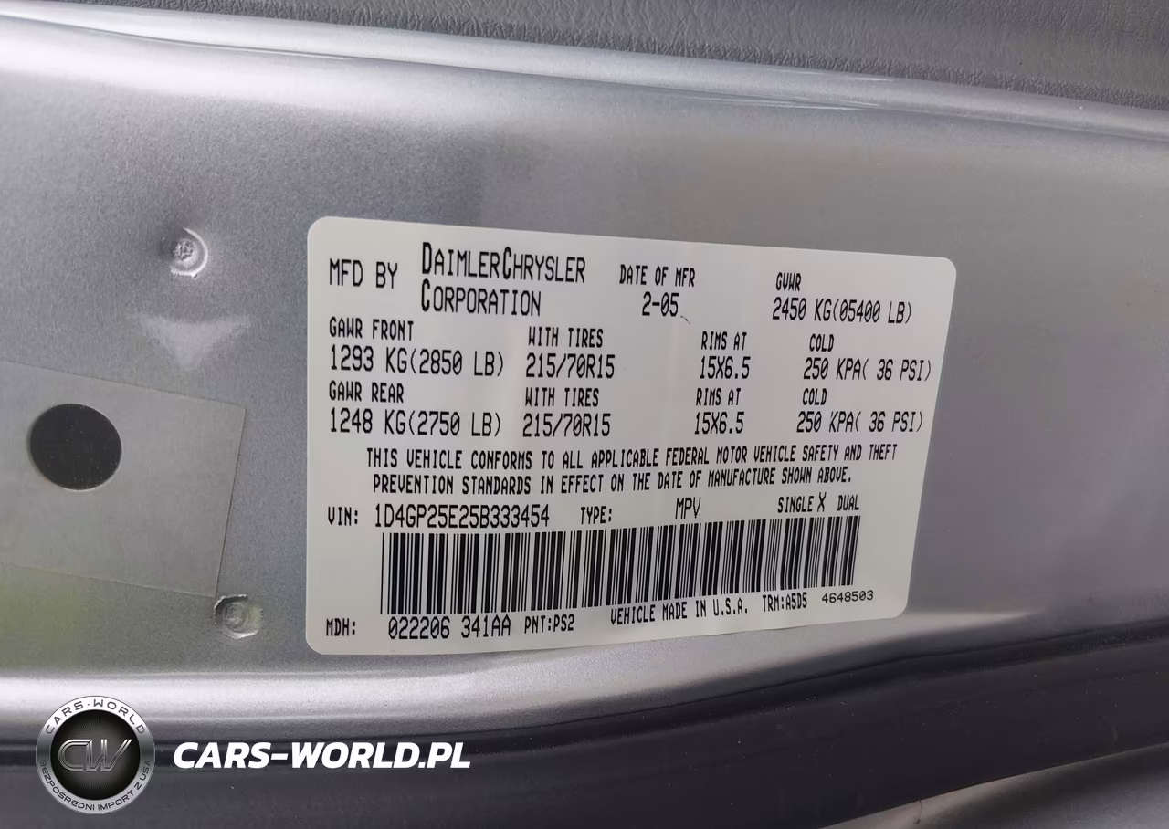 2005 Dodge Caravan Se VIN:1D4GP25E25B333454 - 9