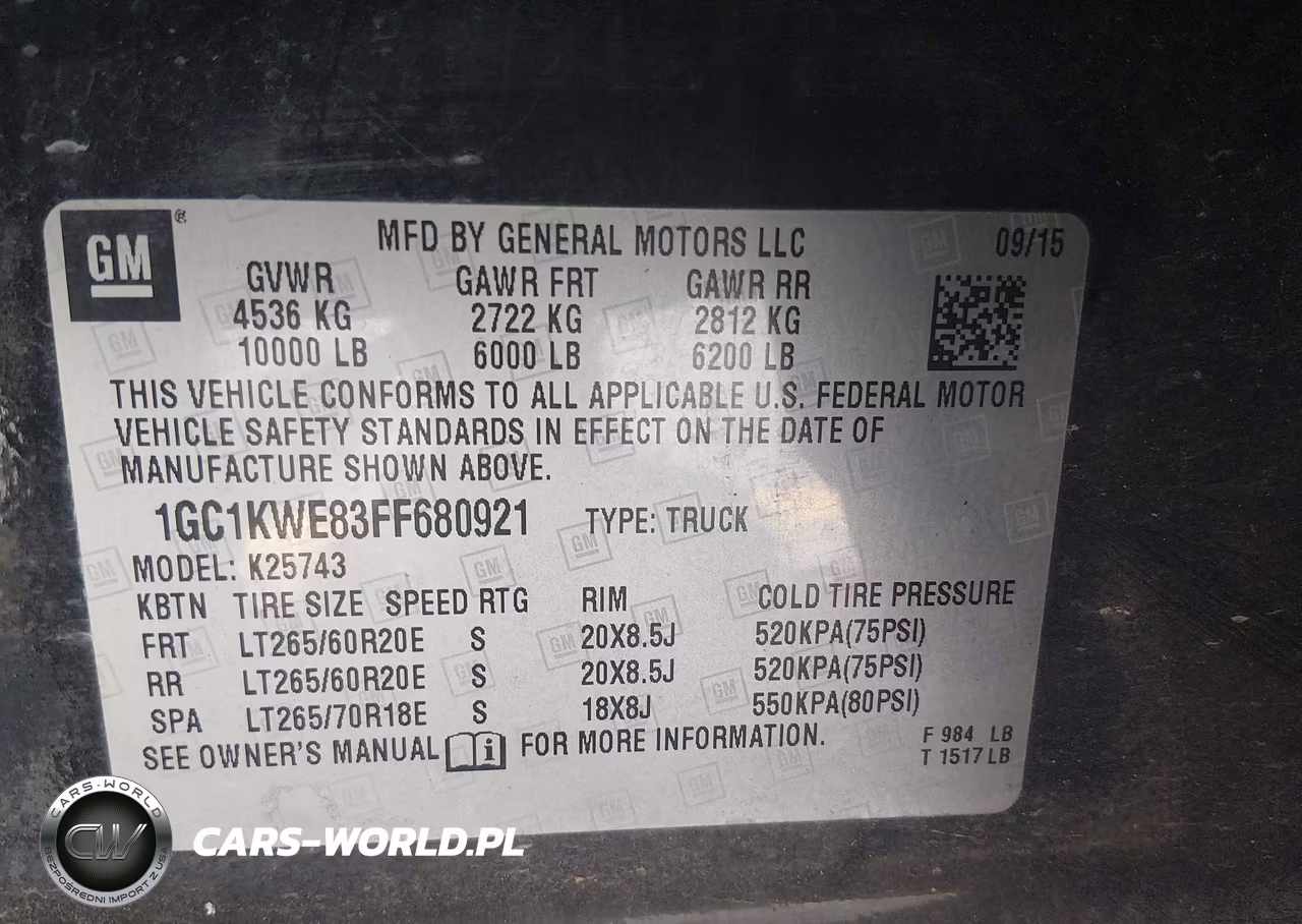 2015 Chevrolet Silverado 2500Hd Built After Aug 14 Ltz VIN:1GC1KWE83FF680921 - 9