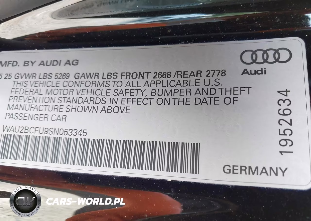 2025 Audi All-New A5 Premium Plus Tfsi Quattro S Tronic VIN:WAU2BCFU9SN053345 - 9