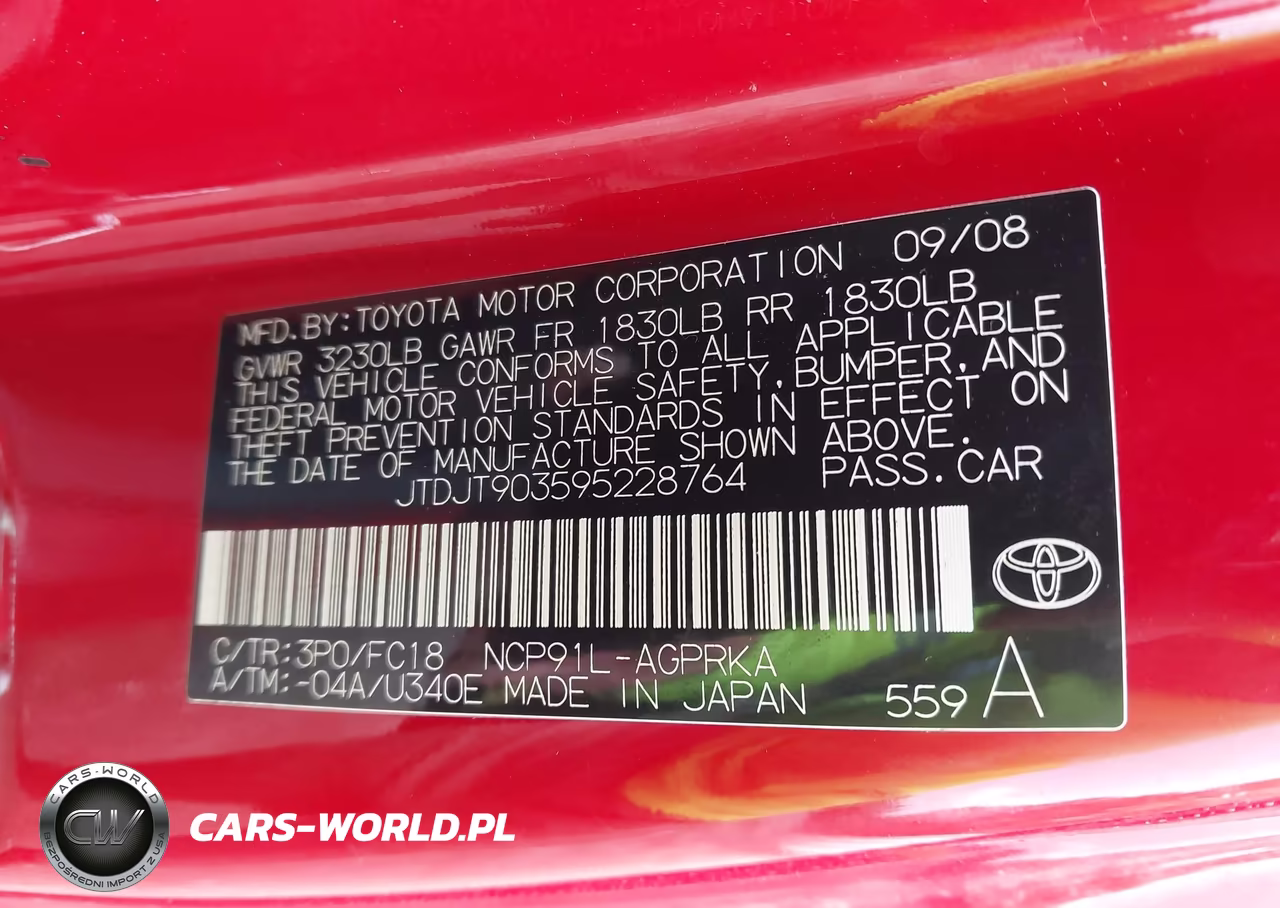 2009 Toyota Yaris VIN:JTDJT903595228764 - 9