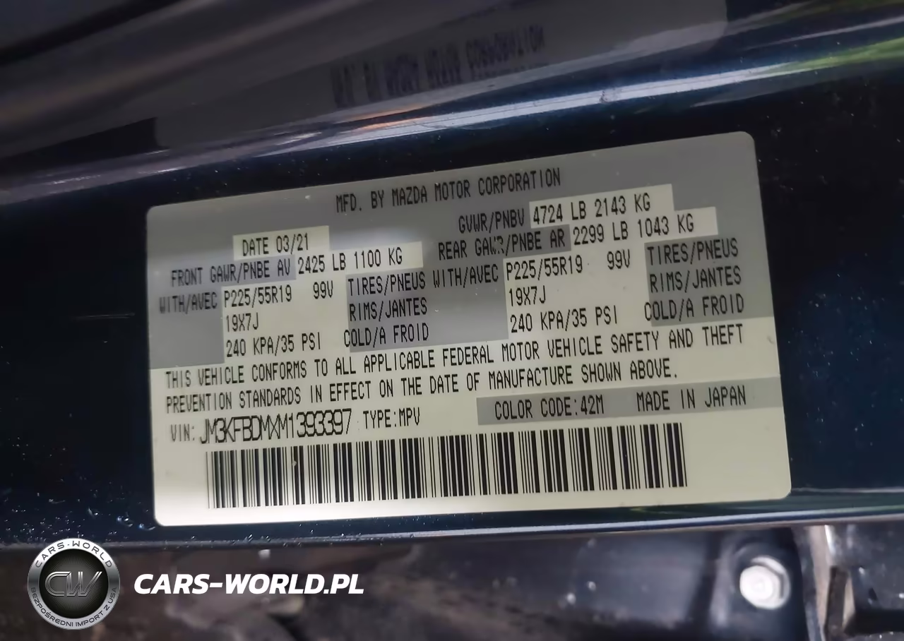 2021 Mazda Cx-5 Grand Touring VIN:JM3KFBDMXM1393397 - 9