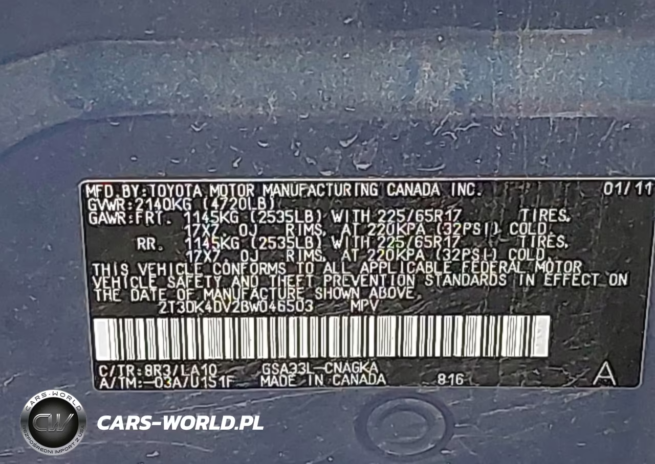 2011 Toyota Rav4 Limited V6 VIN:2T3DK4DV2BW046503 - 9