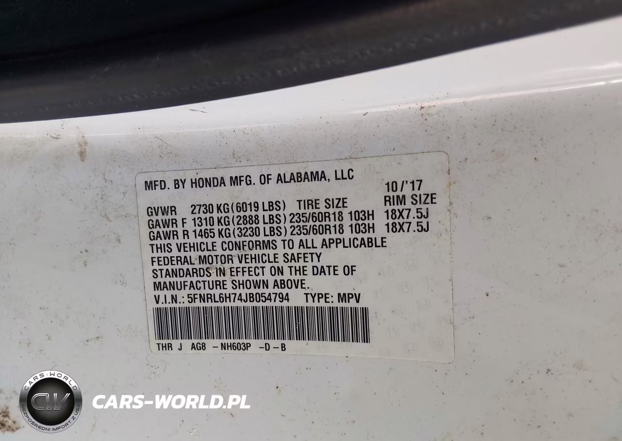 2018 Honda Odyssey Ex-L VIN:5FNRL6H74JB054794 - 9