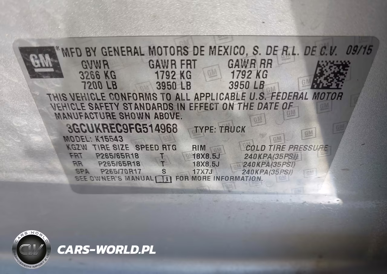 2015 Chevrolet Silverado 1500 Lt VIN:3GCUKREC9FG514968 - 9