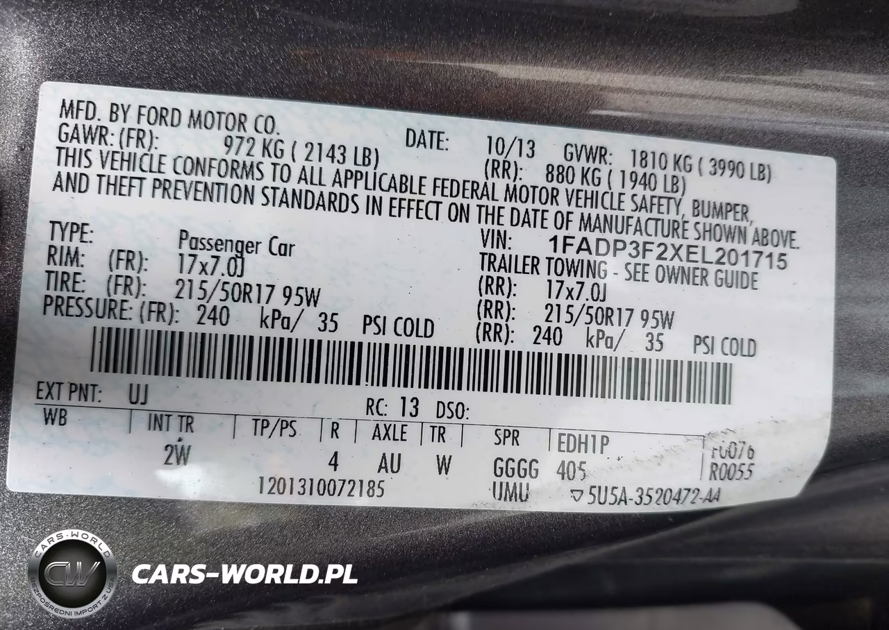 2014 Ford Focus Se VIN:1FADP3F2XEL201715 - 9