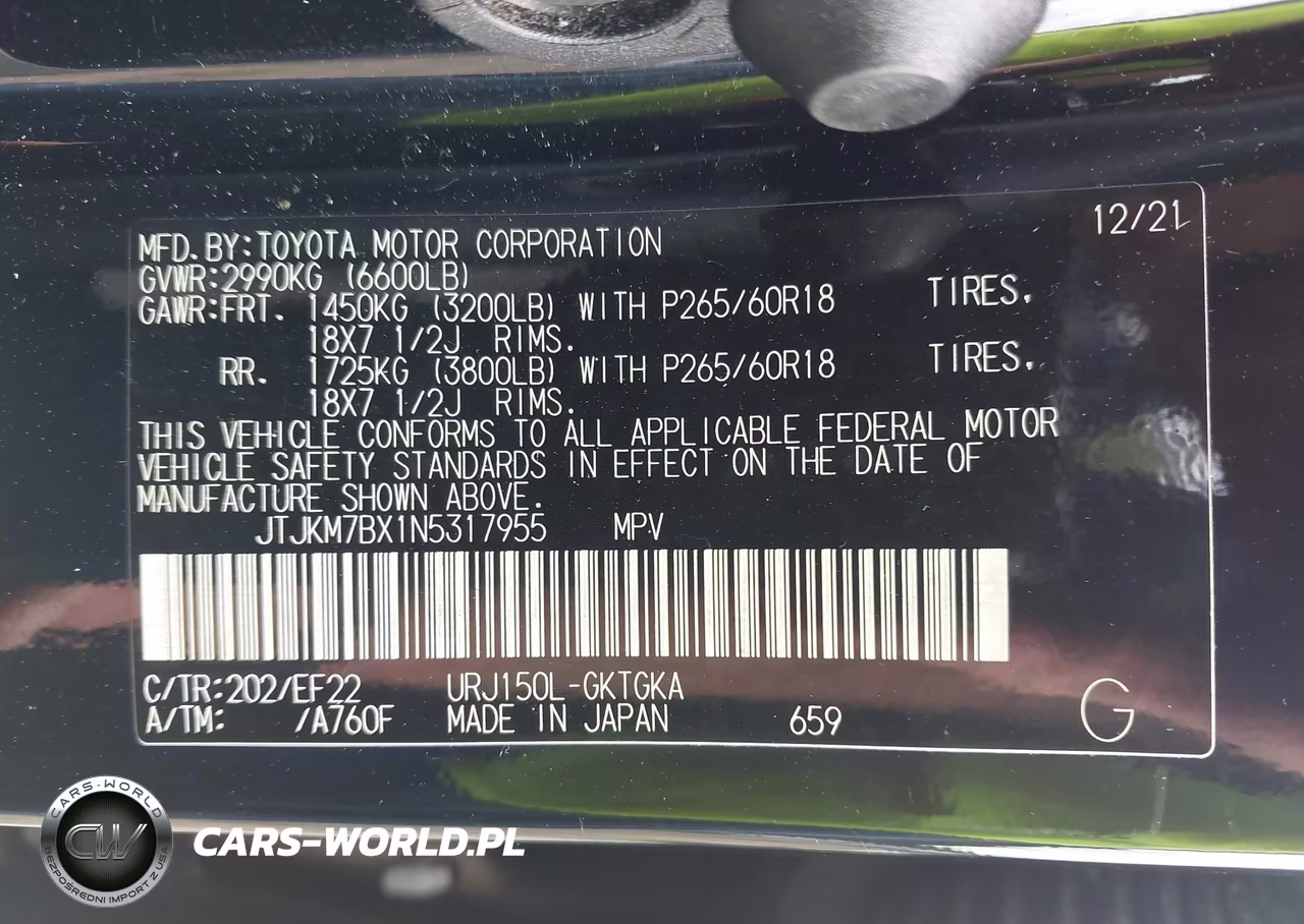 2022 Lexus Gx 460 VIN:JTJKM7BX1N5317955 - 9