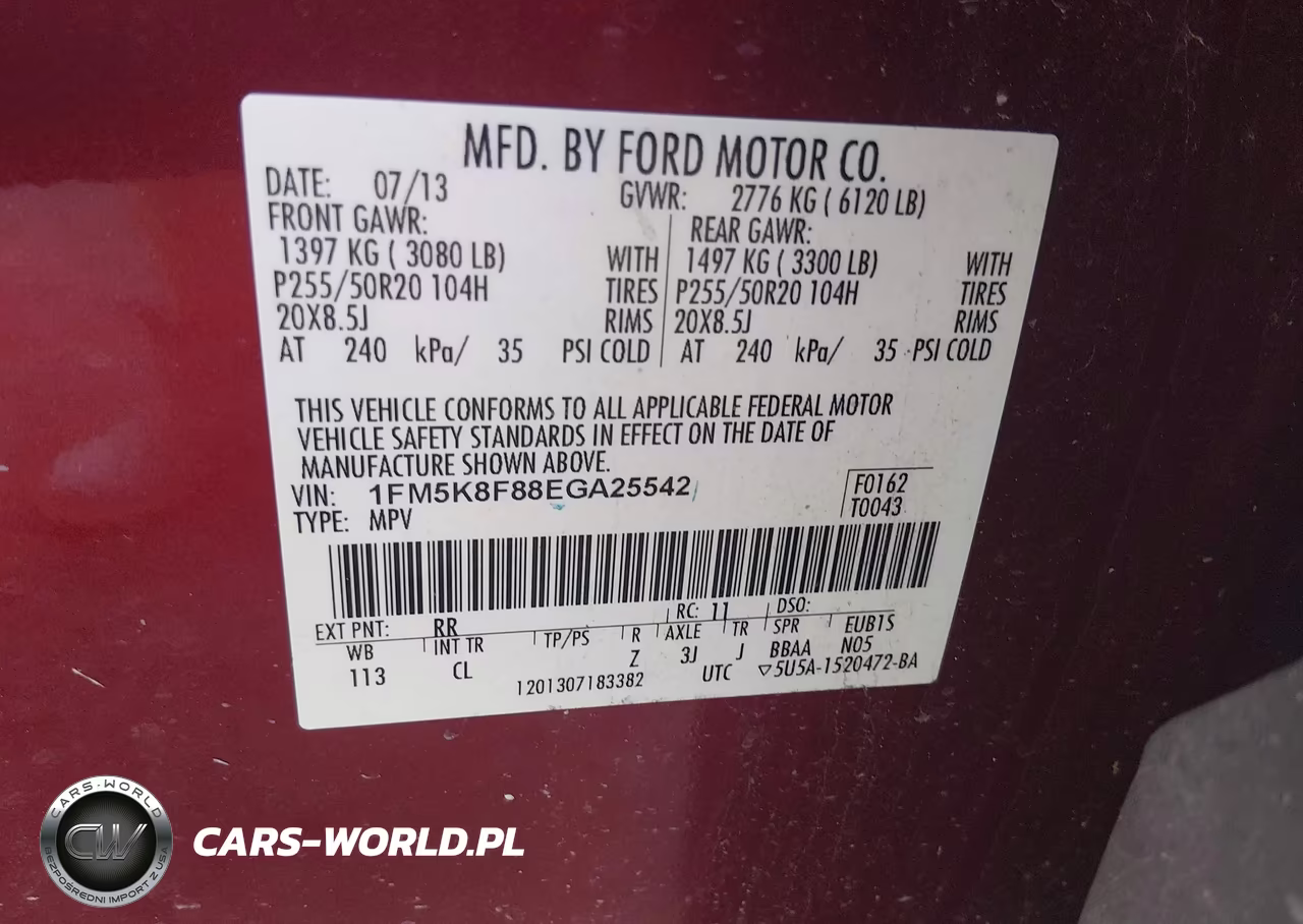 2014 Ford Explorer Limited VIN:1FM5K8F88EGA25542 - 9