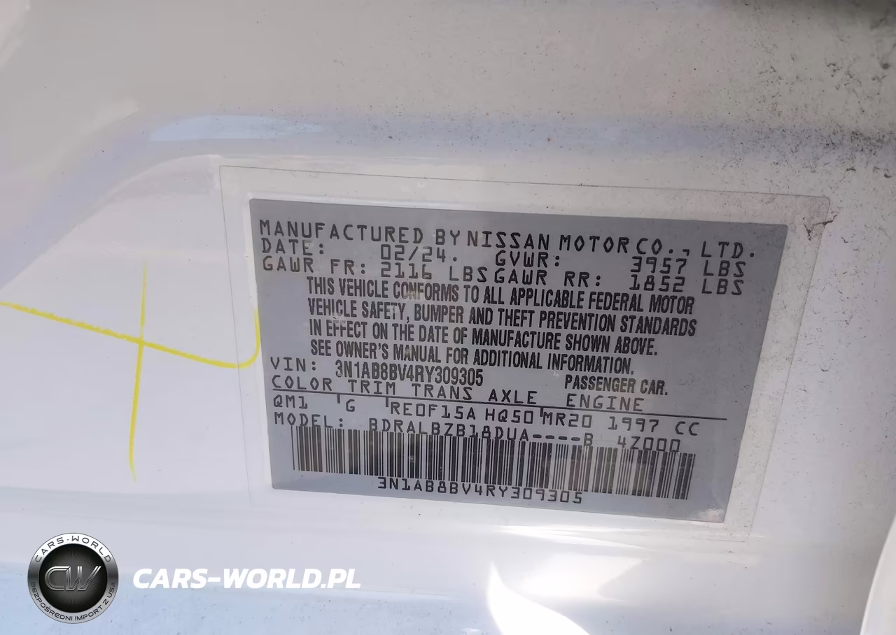 2024 Nissan Sentra S Xtronic Cvt VIN:3N1AB8BV4RY309305 - 9