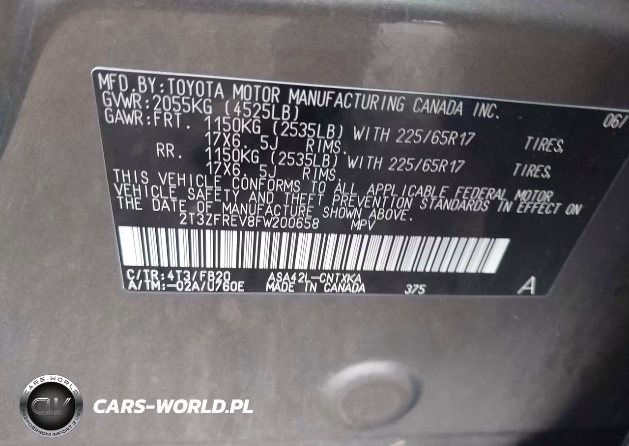 2015 Toyota Rav4 Le VIN:2T3ZFREV8FW200658 - 9