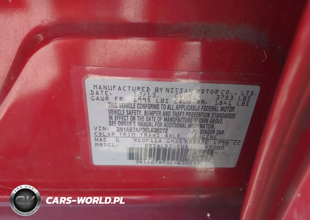 2014 Nissan Sentra Fe+ S-Fe+ Sv-S-Sl-Sr-Sv VIN:3N1AB7AP3EL630272 - 9