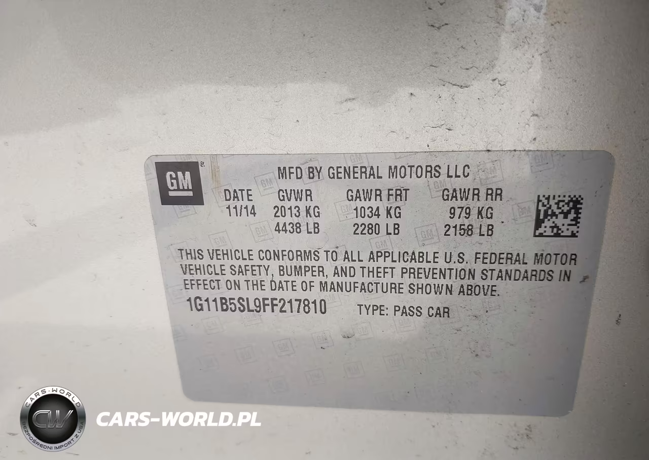 2015 Chevrolet Malibu Ls VIN:1G11B5SL9FF217810 - 9