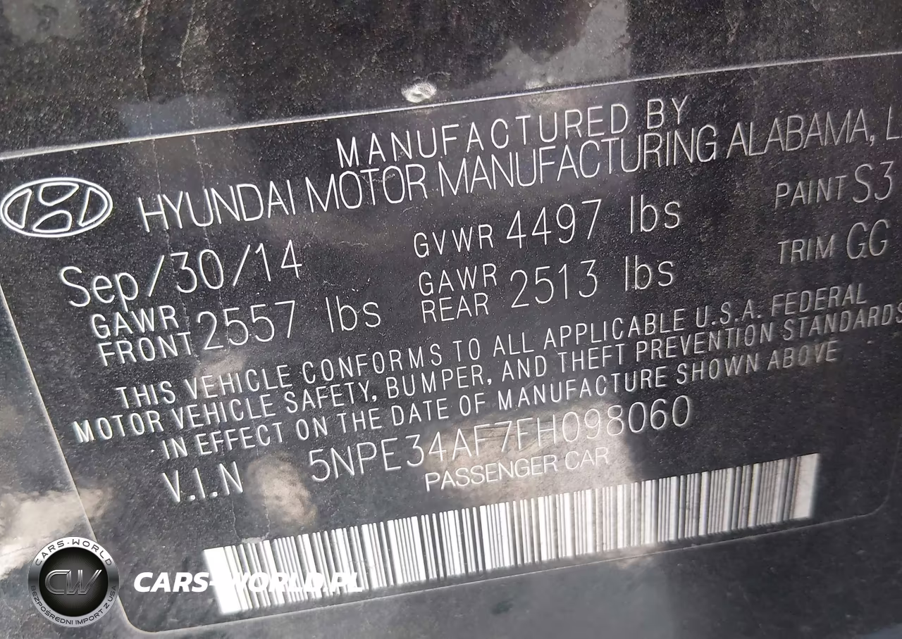 2015 Hyundai Sonata Sport VIN:5NPE34AF7FH098060 - 9