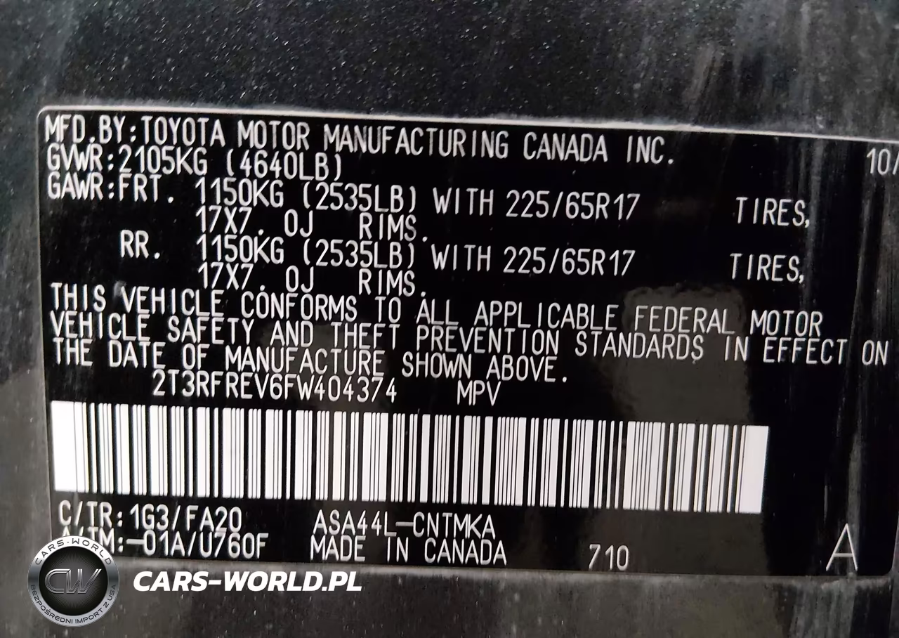 2015 Toyota Rav4 Xle VIN:2T3RFREV6FW404374 - 9