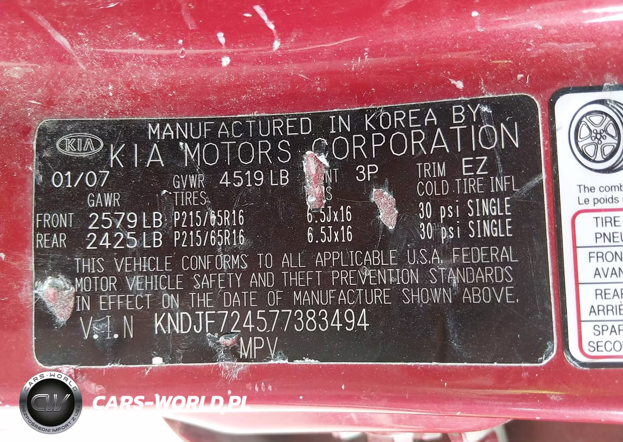 2007 Kia Sportage Lx VIN:KNDJF724577383494 - 9