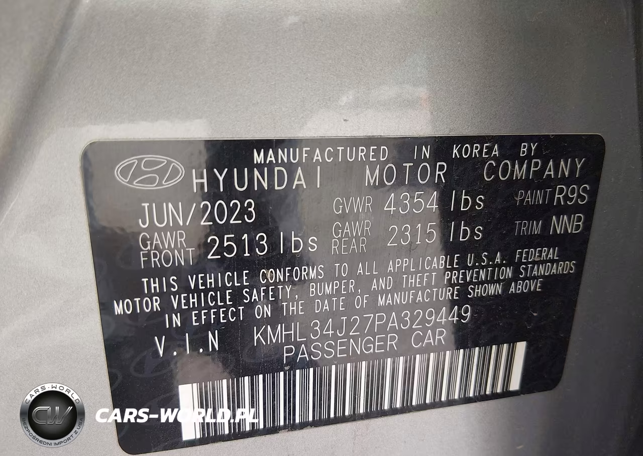 2023 Hyundai Sonata Limited VIN:KMHL34J27PA329449 - 9