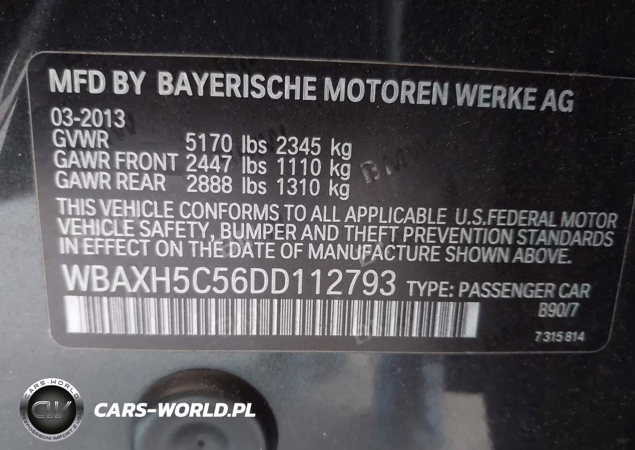 2013 BMW 528I xDrive VIN:WBAXH5C56DD112793 - 9