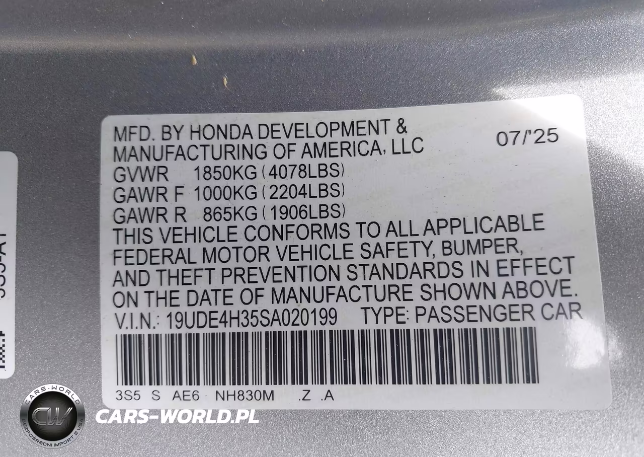 2025 Acura Integra A-Spec VIN:19UDE4H35SA020199 - 9