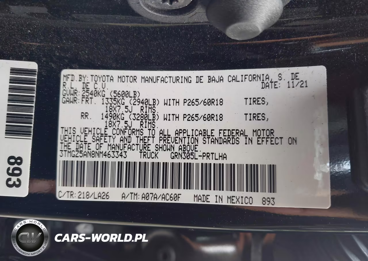 2022 Toyota Tacoma Limited VIN:3TMGZ5AN8NM463343 - 9