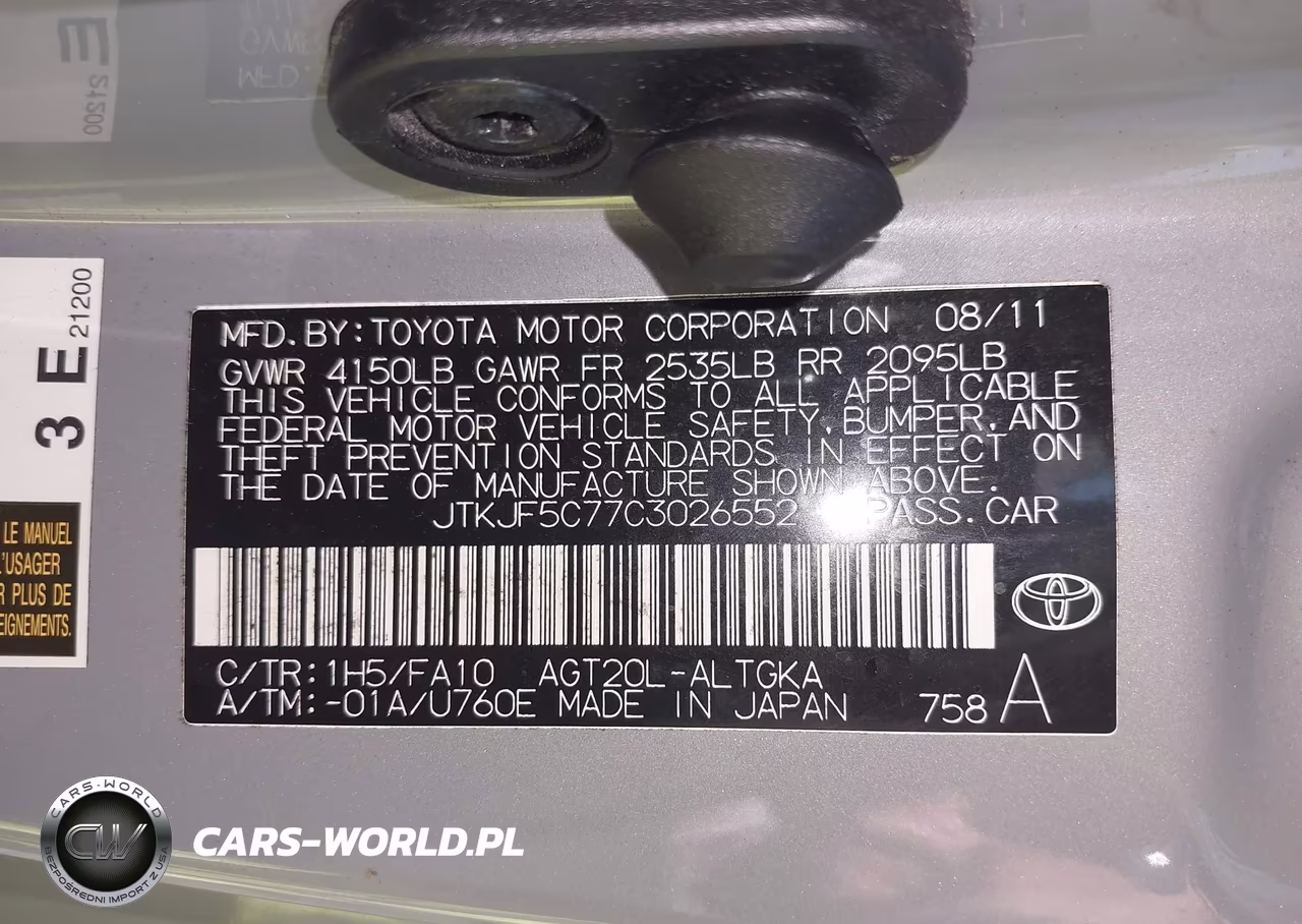 2012 Scion Tc VIN:JTKJF5C77C3026552 - 9