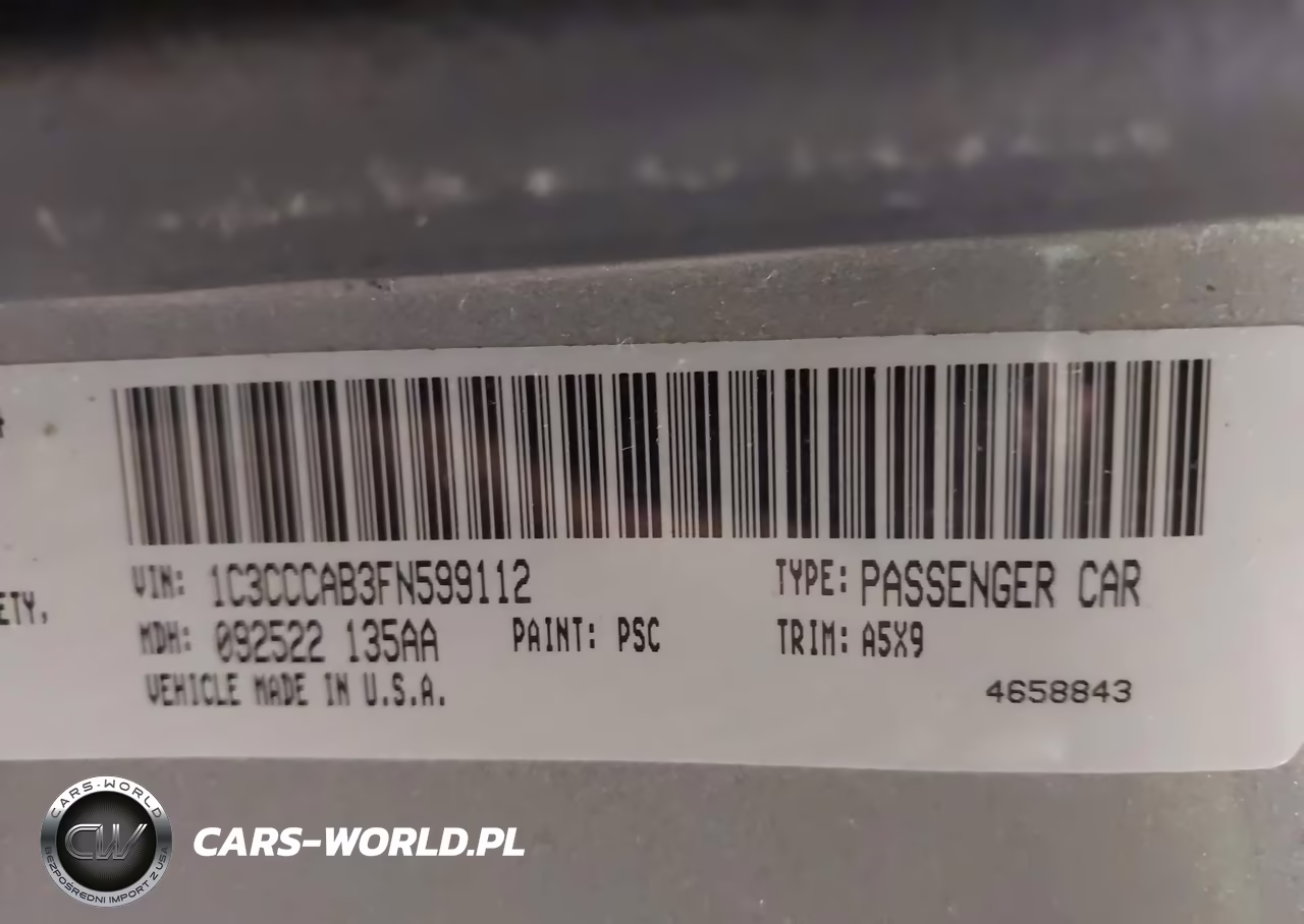 CHRYSLER 200 LIMITE VIN:1C3CCCAB3FN599112 - 9