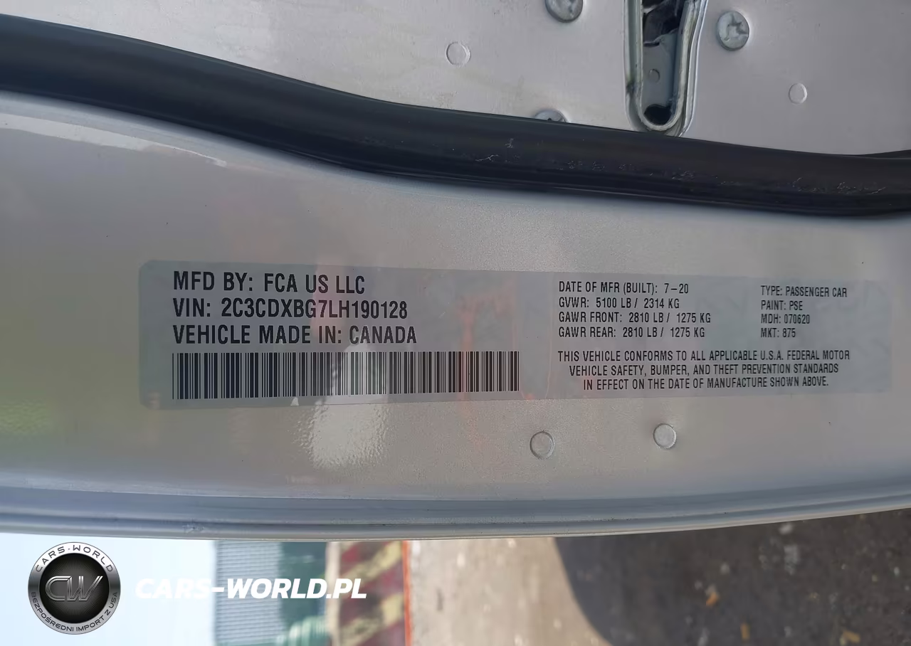 2020 Dodge Charger Sxt Rwd VIN:2C3CDXBG7LH190128 - 9