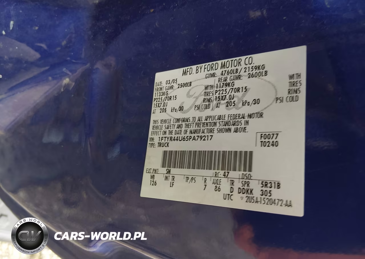 2005 Ford Ranger Edge-Stx-Xlt VIN:1FTYR44U65PA79217 - 9