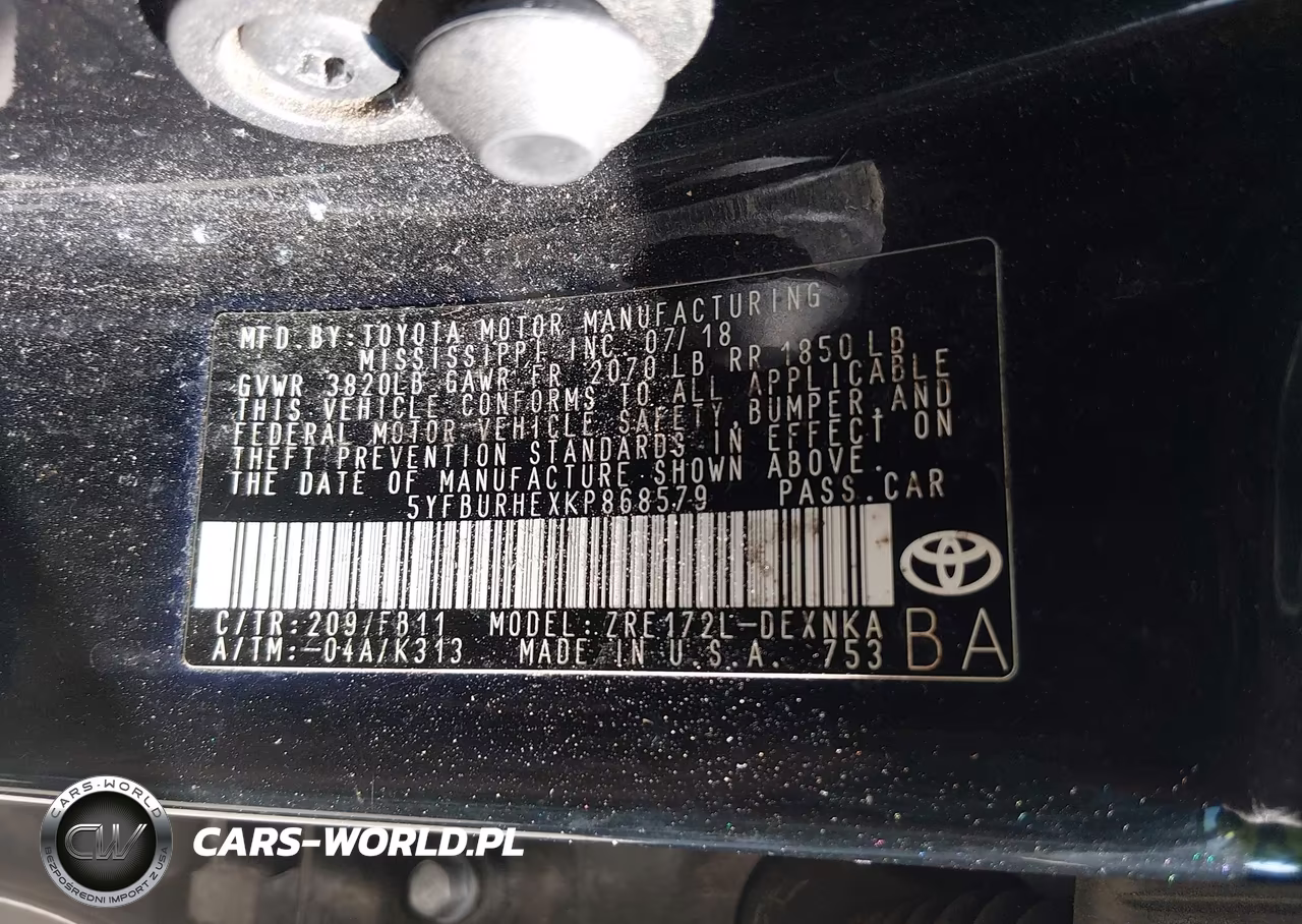 2019 Toyota Corolla Le VIN:5YFBURHEXKP868579 - 9