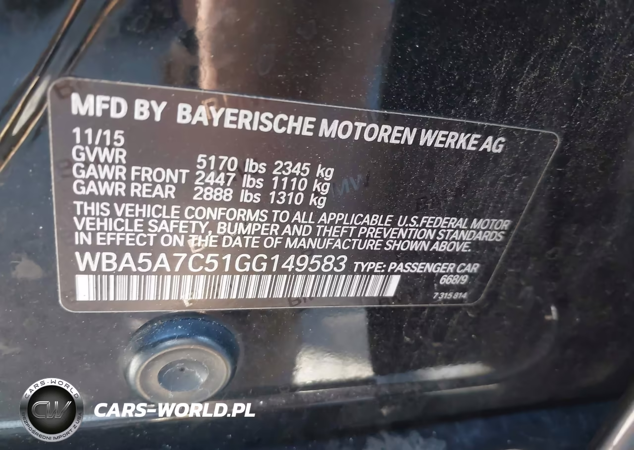 2016 BMW 528I xDrive VIN:WBA5A7C51GG149583 - 9