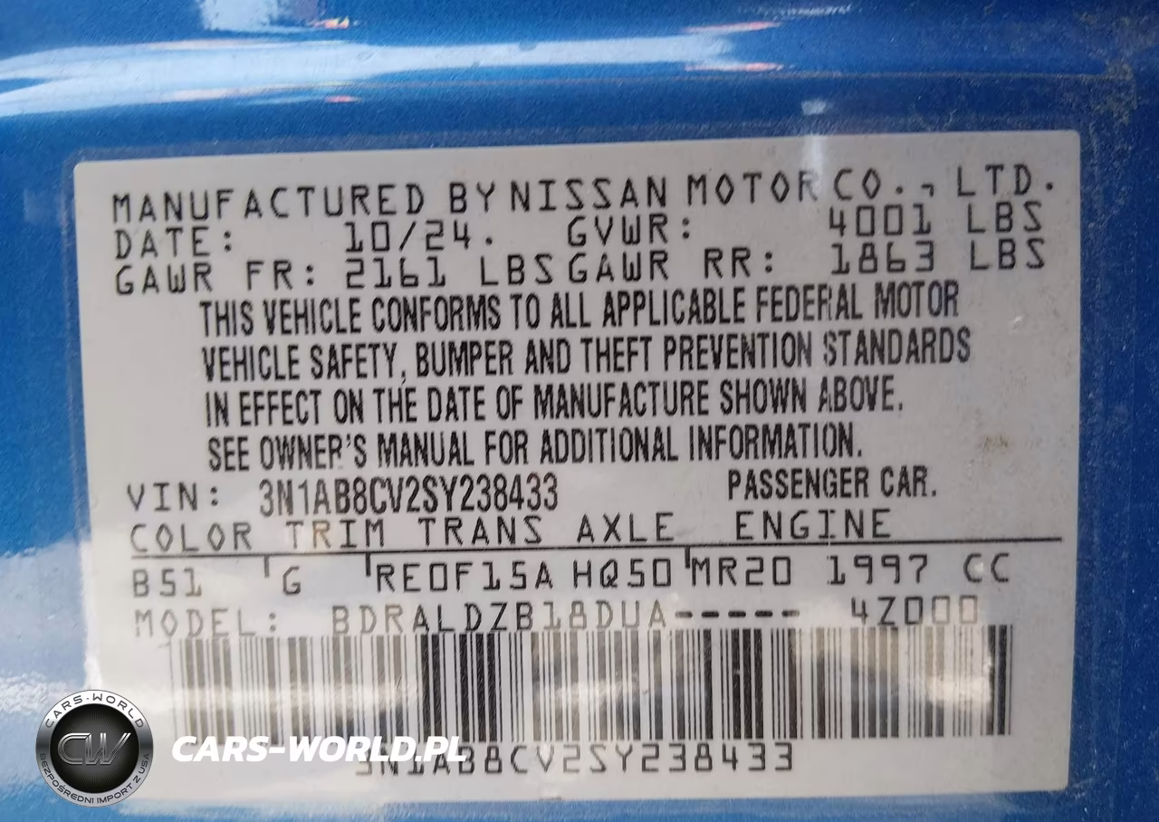 2025 Nissan Sentra Sv VIN:3N1AB8CV2SY238433 - 9