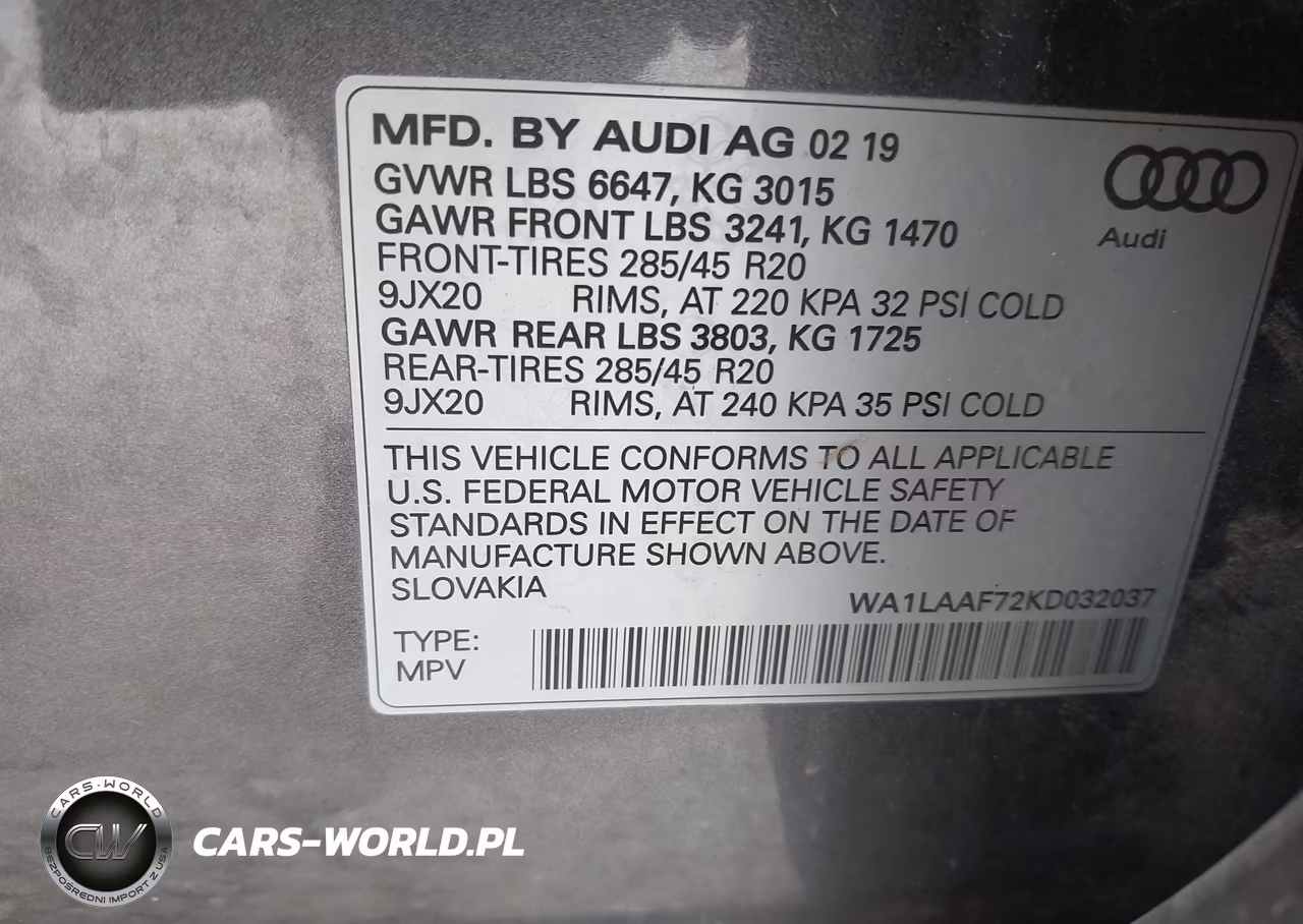 2019 Audi Q7 55 Premium VIN:WA1LAAF72KD032037 - 9