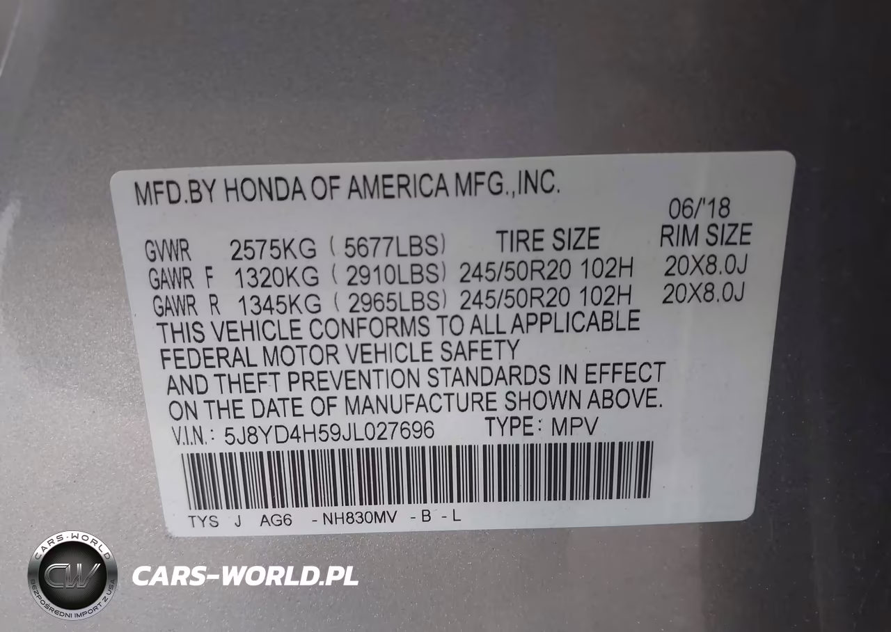2018 Acura Mdx Technology Package Acurawatch Plus Pkg VIN:5J8YD4H59JL027696 - 9
