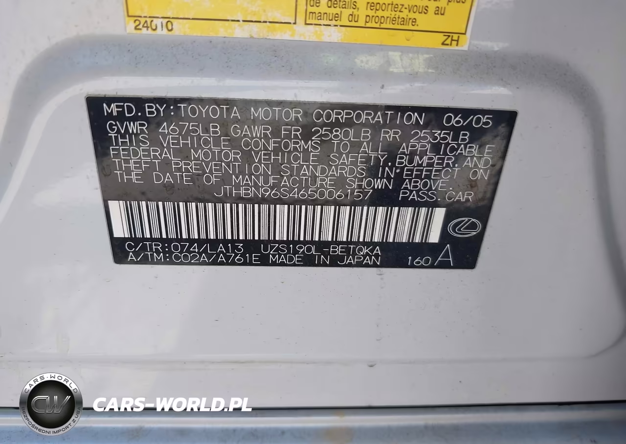 2006 Lexus Gs 430 VIN:JTHBN96S465006157 - 9