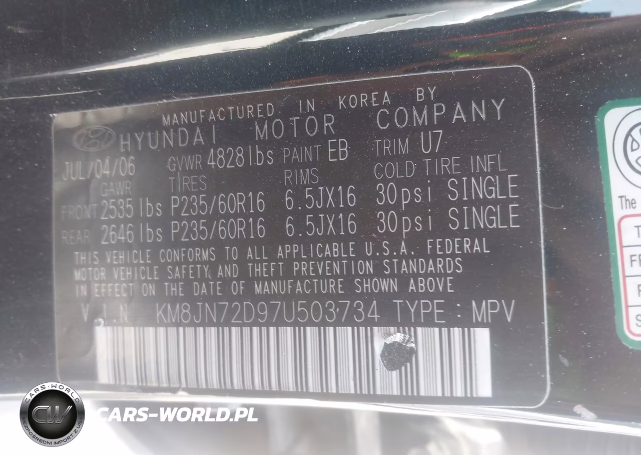 2007 Hyundai Tucson Limited-Se VIN:KM8JN72D97U503734 - 9