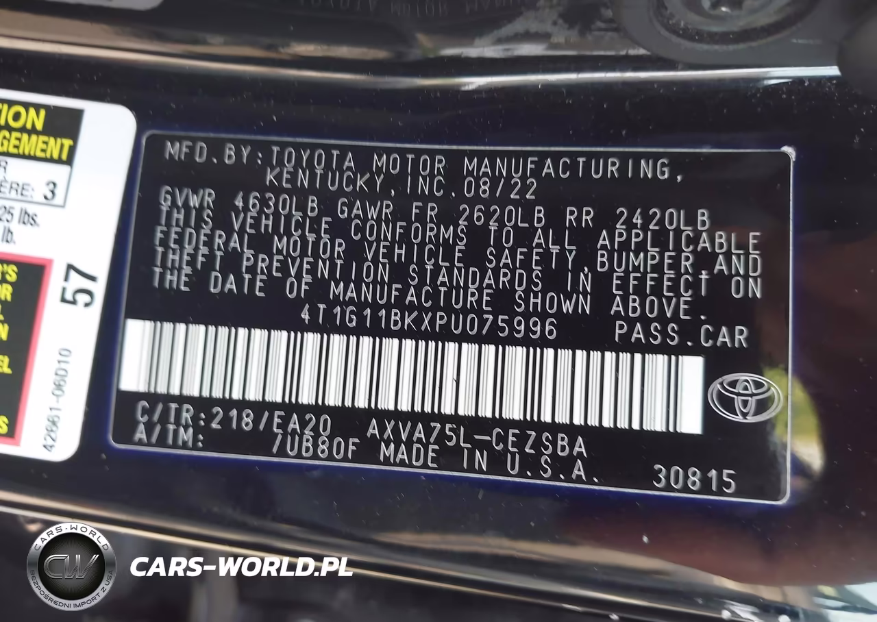 2023 Toyota Camry Se Awd VIN:4T1G11BKXPU075996 - 9