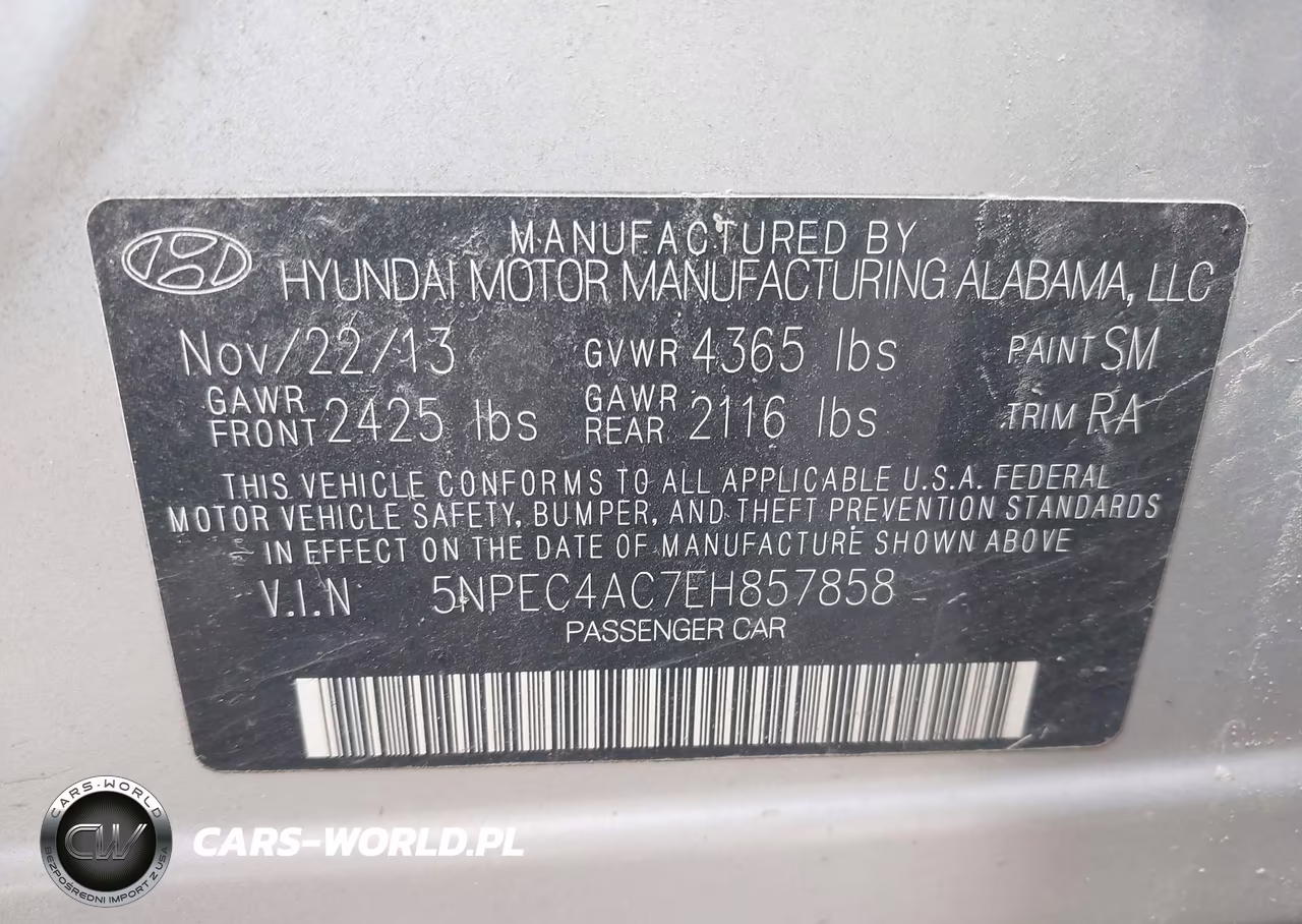 2014 Hyundai Sonata Limited VIN:5NPEC4AC7EH857858 - 9