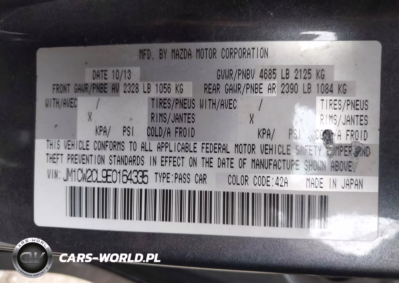 2014 Mazda Mazda5 Touring VIN:JM1CW2CL9E0164335 - 9