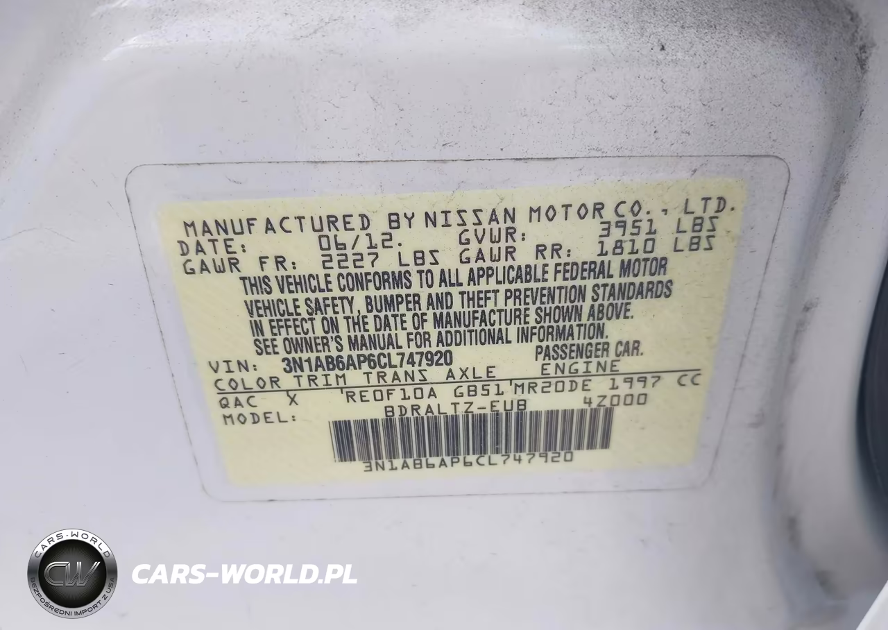 2012 Nissan Sentra 2.0 Sr VIN:3N1AB6AP6CL747920 - 9