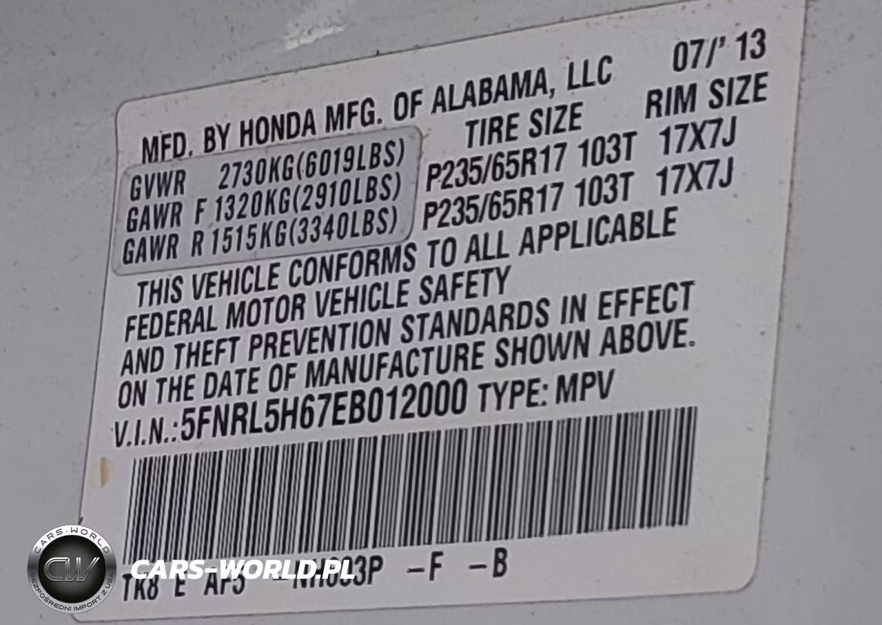 2014 Honda Odyssey Ex-L VIN:5FNRL5H67EB012000 - 9
