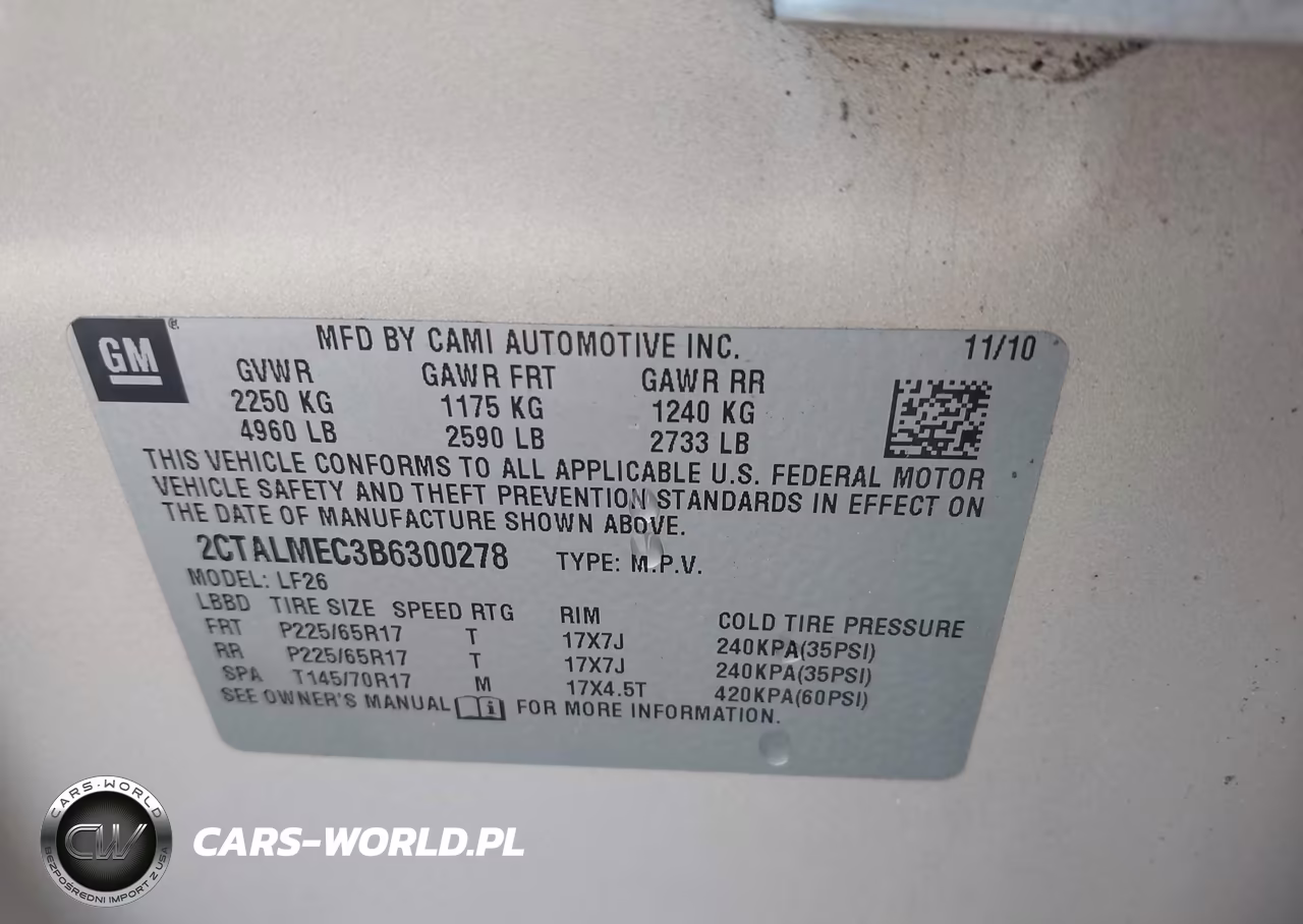 2011 GMC Terrain Sle-1 VIN:2CTALMEC3B6300278 - 9
