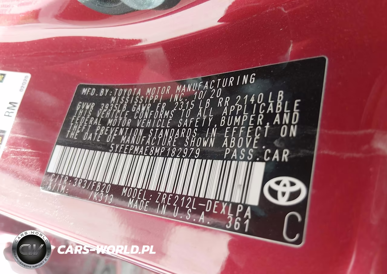 2021 Toyota Corolla Le VIN:5YFEPMAE8MP182979 - 9