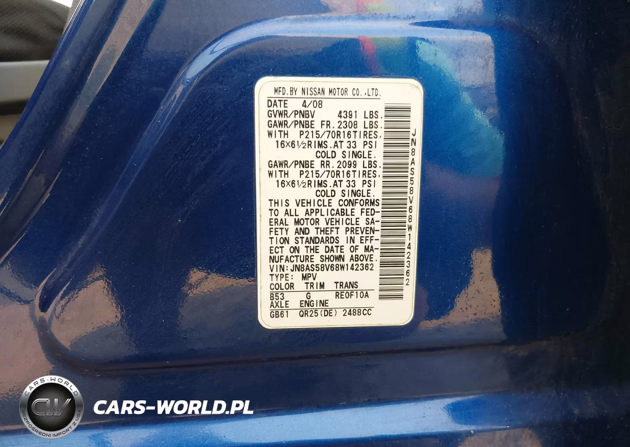 2008 Nissan Rogue S VIN:JN8AS58V68W142362 - 9