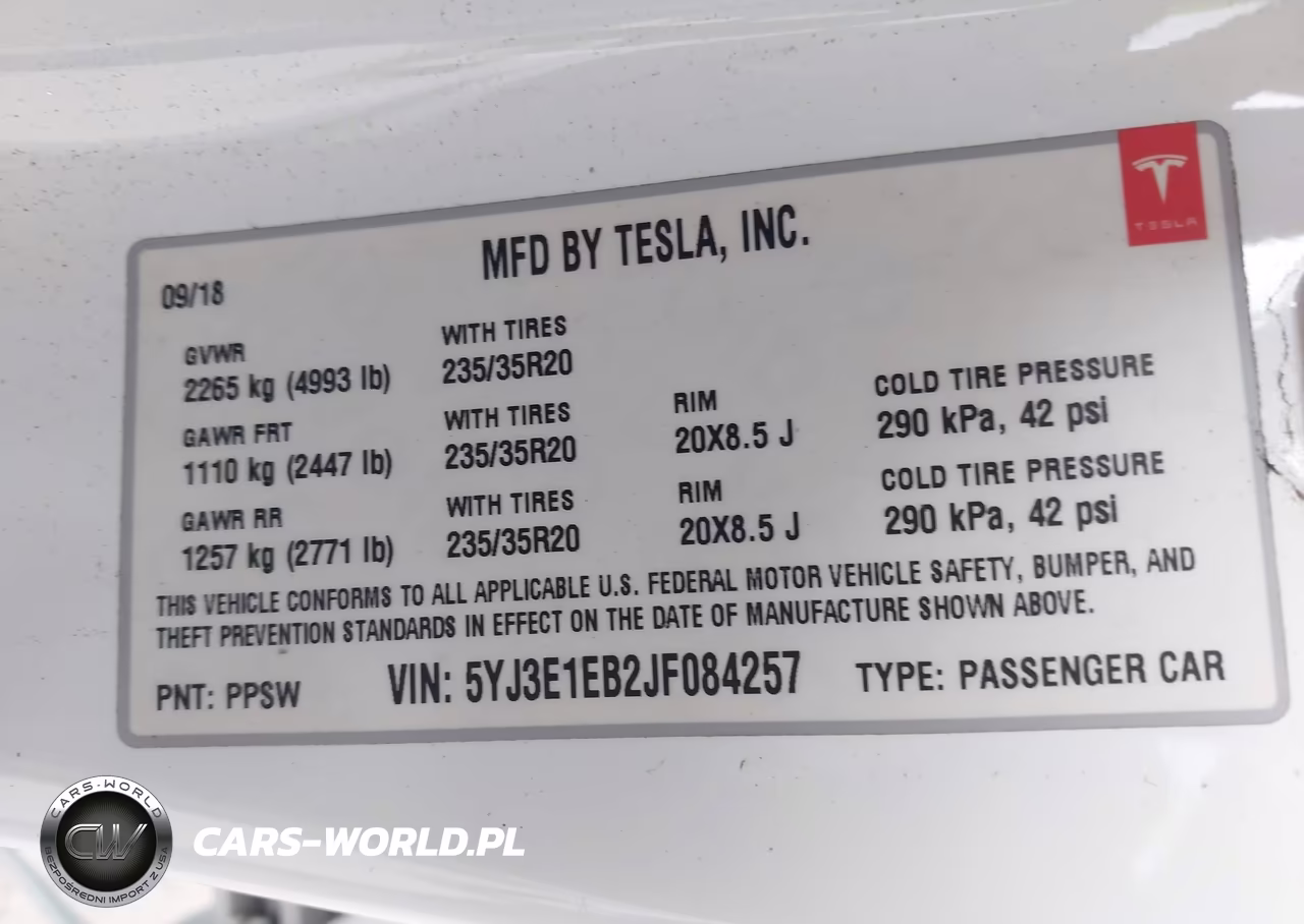 2018 Tesla Model 3 Long Range-Performance VIN:5YJ3E1EB2JF084257 - 9