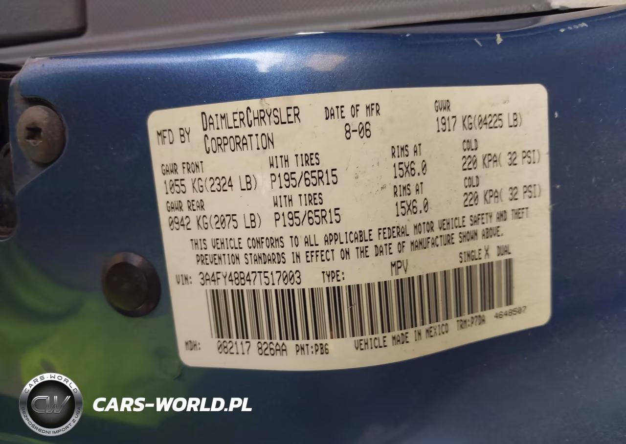2007 Chrysler Pt Cruiser VIN:3A4FY48B47T517003 - 9