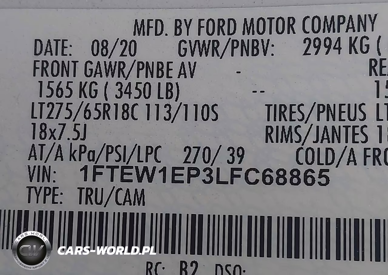 2020 Ford F-150 Xlt VIN:1FTEW1EP3LFC68865 - 9