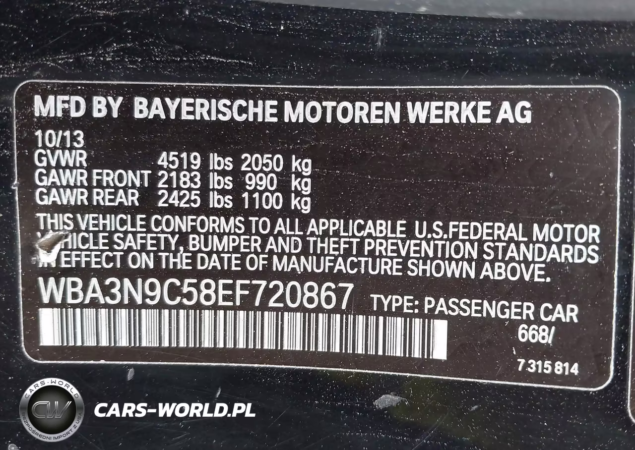 2014 BMW 428I xDrive VIN:WBA3N9C58EF720867 - 9