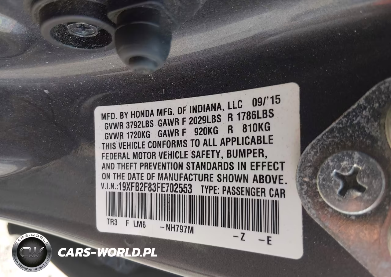 2015 Honda Civic Ex VIN:19XFB2F83FE702553 - 9